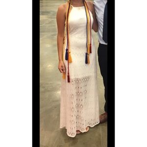 White Crochet Maxi Dress Size 6